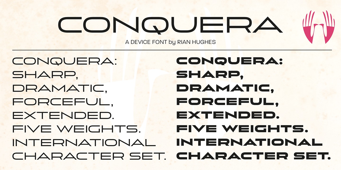 Пример шрифта Conquera #2